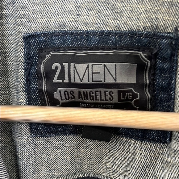 21men Blue Denim Vest Classic Style - Picture 2 of 3